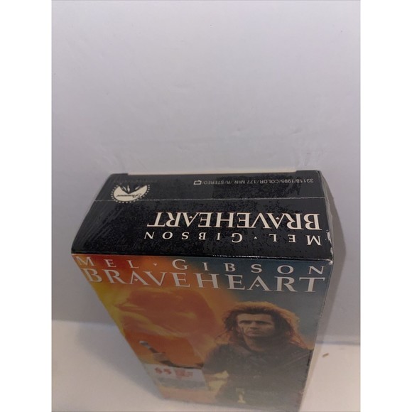 Sealed VHS 1995 Braveheart Movie Mel Gibson William Wallace Academy Award Winner - Picture 2 of 6